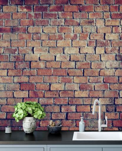 Mural de pared Efecto ladrillo con textura 3D