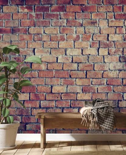 3D Textured Brick Effect Wall Mural