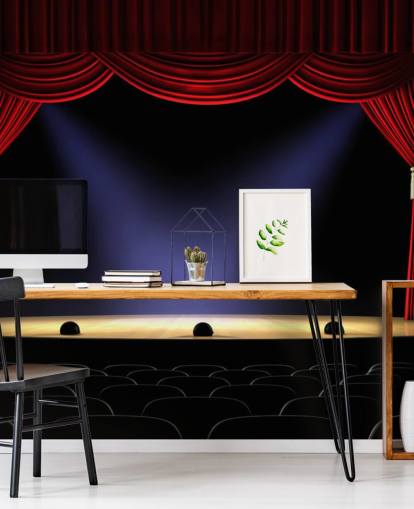 Lit Stage Theatre Wallpaper