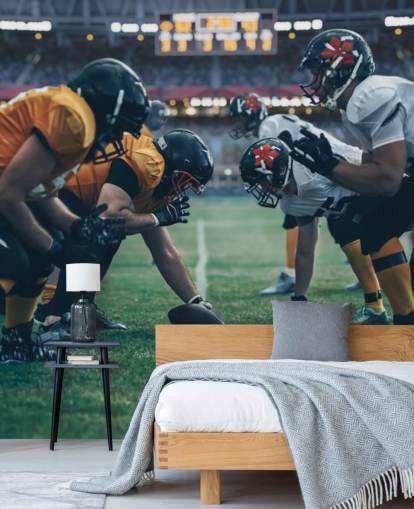 american football wallpaper mural called Get in Formation for colleges, children's bedrooms and man caves