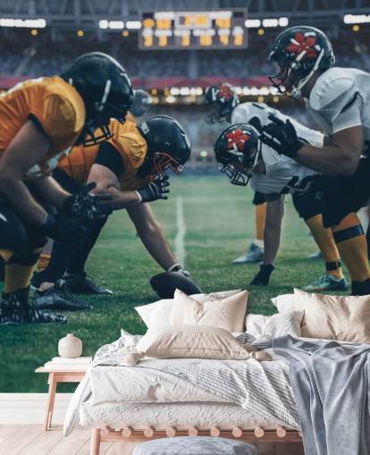 american football wallpaper mural called Get in Formation for colleges, children's bedrooms and man caves