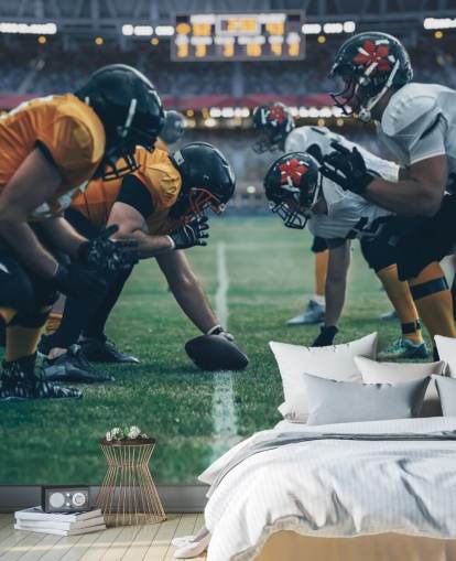 american football wallpaper mural called Get in Formation for colleges, children's bedrooms and man caves american football wallpaper mural called Get in Formation for colleges, children's bedrooms and man caves