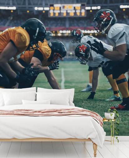 american football wallpaper mural called Get in Formation for colleges, children's bedrooms and man caves