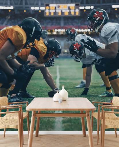 american football wallpaper mural called Get in Formation for colleges, children's bedrooms and man caves