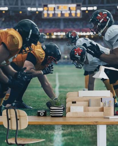 american football wallpaper mural called Get in Formation for colleges, children's bedrooms and man caves