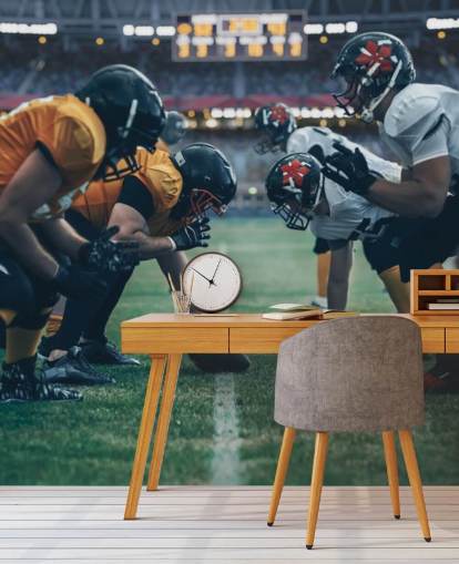 american football wallpaper mural called Get in Formation for colleges, children's bedrooms and man caves