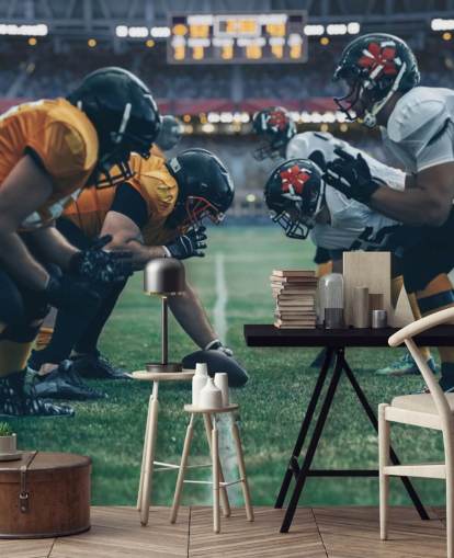 american football wallpaper mural called Get in Formation for colleges, children's bedrooms and man caves