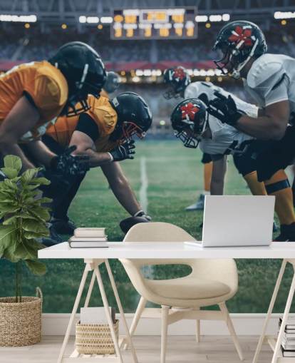american football wallpaper mural called Get in Formation for colleges, children's bedrooms and man caves