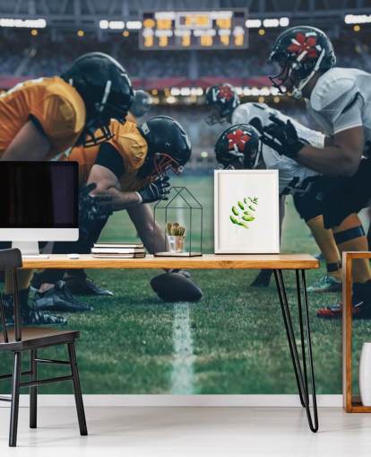 american football wallpaper mural called Get in Formation for colleges, children's bedrooms and man caves american football wallpaper mural called Get in Formation for colleges, children's bedrooms and man caves
