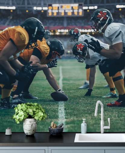 american football wallpaper mural called Get in Formation for colleges, children's bedrooms and man caves