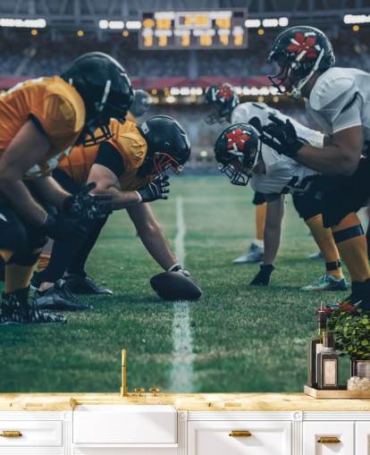 american football wallpaper mural called Get in Formation for colleges, children's bedrooms and man caves american football wallpaper mural called Get in Formation for colleges, children's bedrooms and man caves