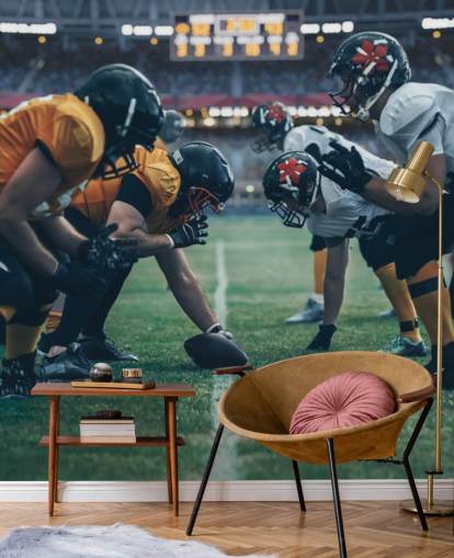 american football wallpaper mural called Get in Formation for colleges, children's bedrooms and man caves
