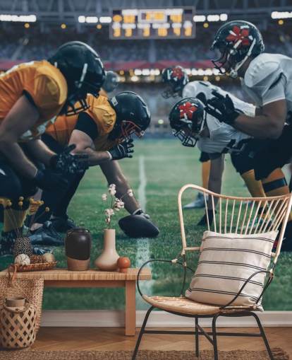 american football wallpaper mural called Get in Formation for colleges, children's bedrooms and man caves american football wallpaper mural called Get in Formation for colleges, children's bedrooms and man caves
