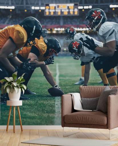 american football wallpaper mural called Get in Formation for colleges, children's bedrooms and man caves