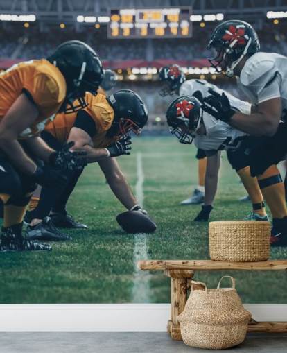 american football wallpaper mural called Get in Formation for colleges, children's bedrooms and man caves