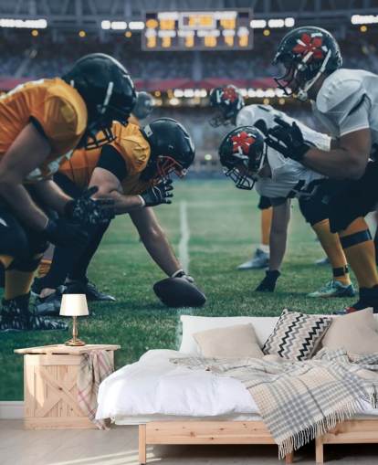 american football wallpaper mural called Get in Formation for colleges, children's bedrooms and man caves