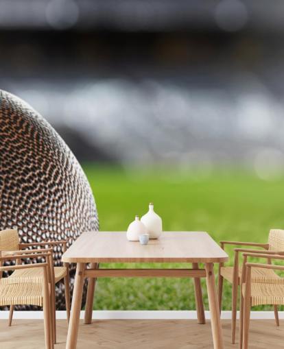 brun och grön amerikansk fotboll väggmålning kallad American Football Close-Up för tonårsrum och skolor brun och grön amerikansk fotboll väggmålning kallad American Football Close-Up för tonårsrum och skolor