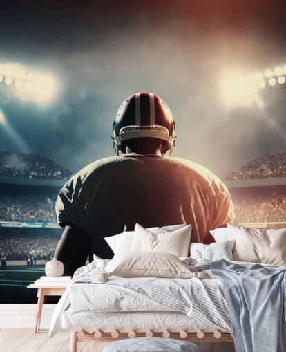 carta da parati murale scura con football americano chiamato Pressure per camere da letto per adolescenti, college e grotte maschili carta da parati murale scura con football americano chiamato Pressure per camere da letto per adolescenti, college e grotte maschili