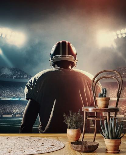 mörk amerikansk fotboll tapetväggmålning kallad Pressure för tonårsrum, högskolor och mangrottor mörk amerikansk fotboll tapetväggmålning kallad Pressure för tonårsrum, högskolor och mangrottor