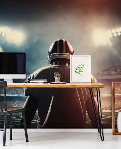 dunkles American Football-Tapeten-Wandbild mit dem Titel Pressure für Jugendzimmer, Colleges und Männerhöhlen dunkles American Football-Tapeten-Wandbild mit dem Titel Pressure für Jugendzimmer, Colleges und Männerhöhlen