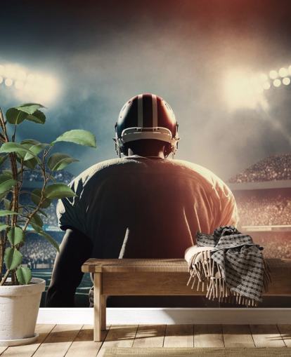 dunkles American Football-Tapeten-Wandbild mit dem Titel Pressure für Jugendzimmer, Colleges und Männerhöhlen