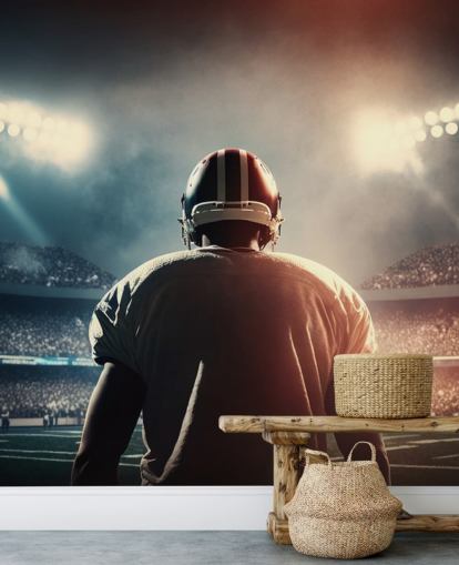 dunkles American Football-Tapeten-Wandbild mit dem Titel Pressure für Jugendzimmer, Colleges und Männerhöhlen