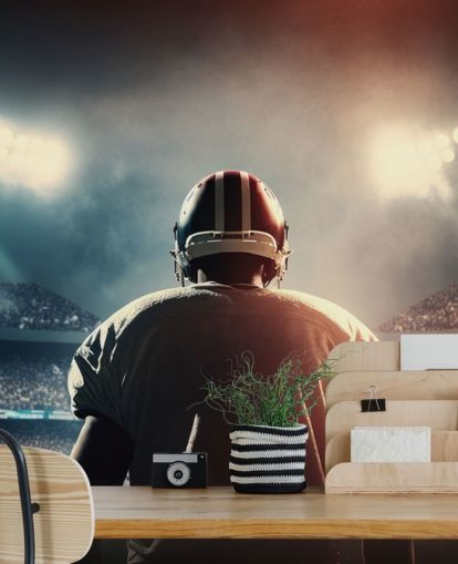 dunkles American Football-Tapeten-Wandbild mit dem Titel Pressure für Jugendzimmer, Colleges und Männerhöhlen