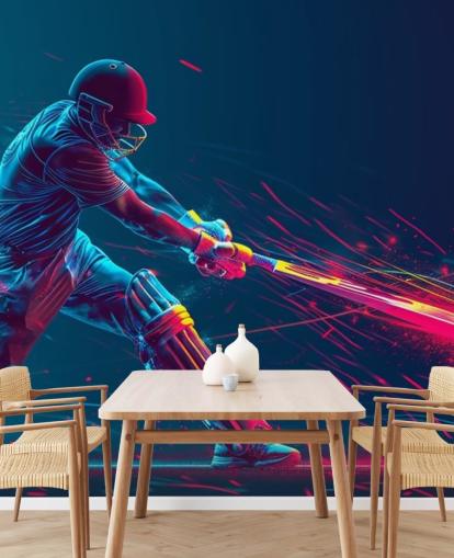 roze en blauwe cricket muurschildering genaamd Neon Cricket voor kinderkamers roze en blauwe cricket muurschildering genaamd Neon Cricket voor kinderkamers