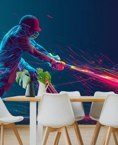 lyserød og blå cricket vægmaleri kaldet Neon Cricket til børns soveværelser lyserød og blå cricket vægmaleri kaldet Neon Cricket til børns soveværelser