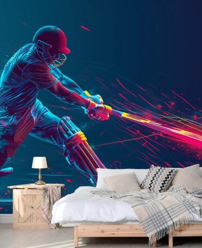 mural de pared de grillos rosa y azul llamado Neon Cricket para dormitorios infantiles mural de pared de grillos rosa y azul llamado Neon Cricket para dormitorios infantiles