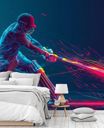 mural de pared de grillos rosa y azul llamado Neon Cricket para dormitorios infantiles mural de pared de grillos rosa y azul llamado Neon Cricket para dormitorios infantiles