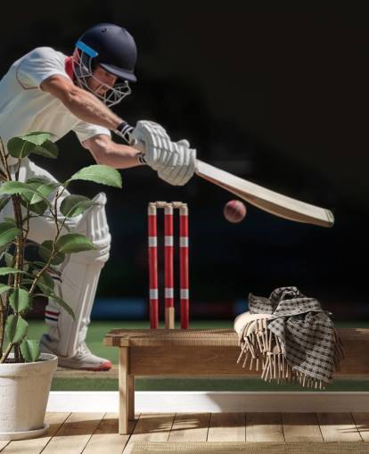 Cricket-Tapeten-Wandbild für Jugendzimmer und Sportvereine
