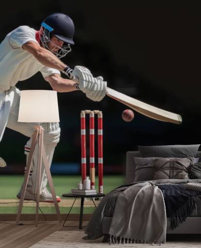 papier peint mural de cricket pour chambres d'adolescents et clubs de sport