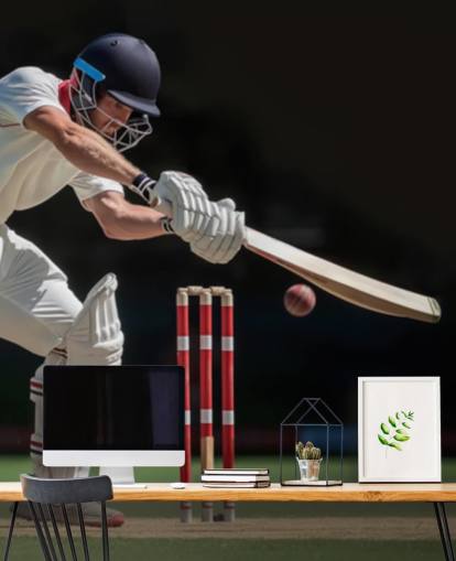 cricket tapet veggmaleri for tenåringssoverom og idrettsklubber