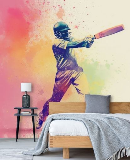 rosa cricket väggmålning som heter Pink Paint Cricket för tonårsrum och företag