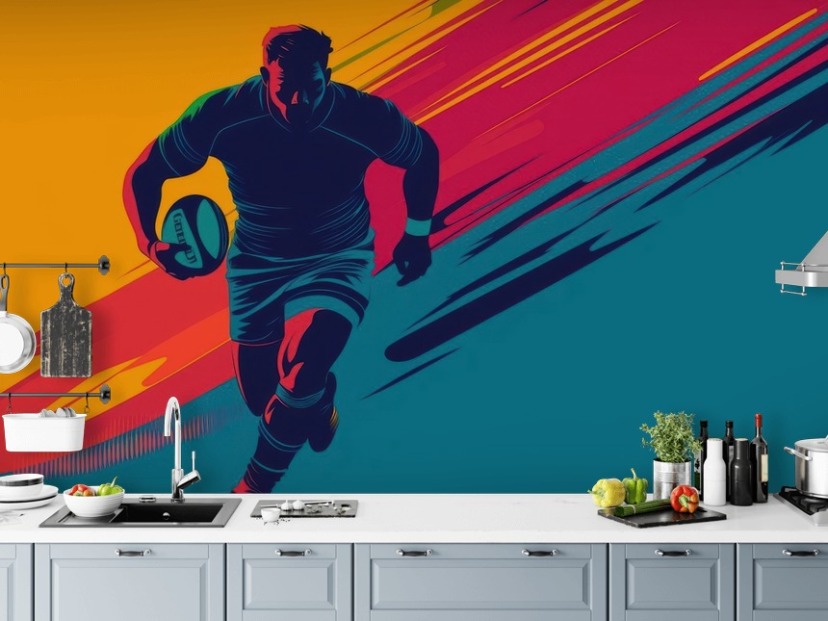 Welsh Rugby Mural Rugby Wallpaper Murals | Wallsauce UK