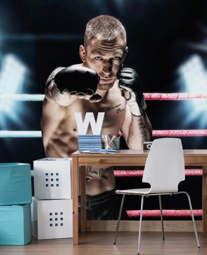 MMA wall mural called MMA Punch for gyms MMA wall mural called MMA Punch for gyms