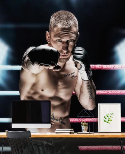 MMA wall mural called MMA Punch for gyms