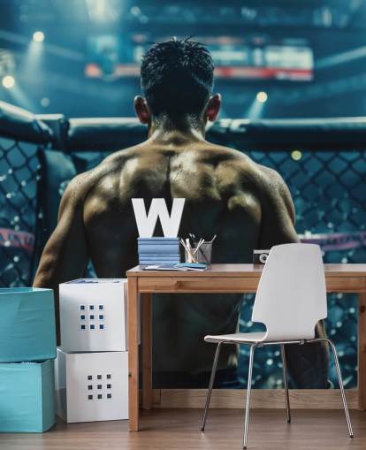 papier peint mural MMA appelé UFC Fighter pour les gymnases et les espaces d'entraînement