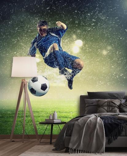 football wallpaper mural called Goaaaaal for kid's bedrooms