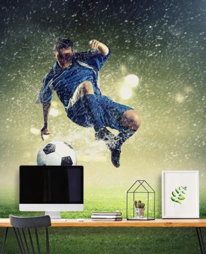 voetbalbehang muurschildering genaamd Goaaaaal voor kinderkamers voetbalbehang muurschildering genaamd Goaaaaal voor kinderkamers