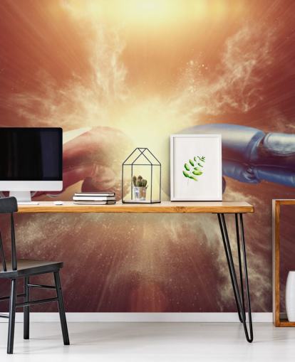 rotes und blaues Boxtapeten-Wandbild mit dem Titel Respect für Fitnessstudios und Jugendzimmer rotes und blaues Boxtapeten-Wandbild mit dem Titel Respect für Fitnessstudios und Jugendzimmer