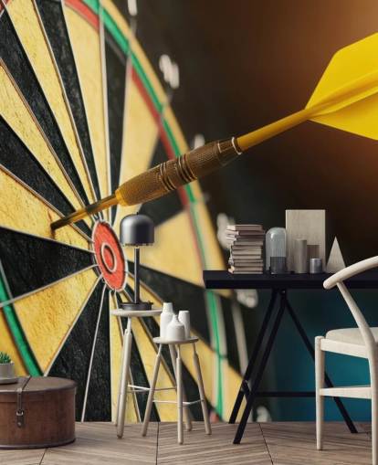 Nahaufnahme-Wandbild mit dem Namen Dart Board für Schlafzimmer, Spielzimmer und Unternehmen