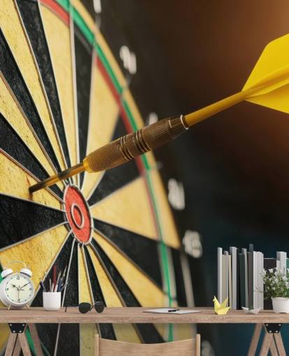 close-up darts wall mural called Dart Board for bedrooms, games rooms and businesses