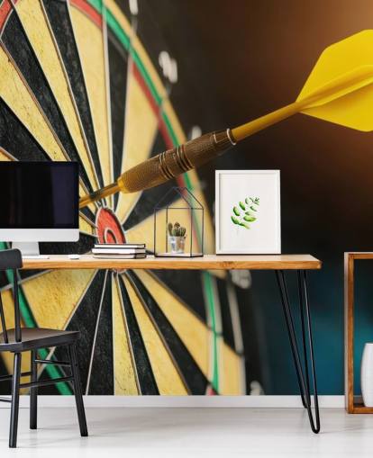 mural de pared de dardos de primer plano llamado Dart Board para dormitorios, salas de juegos y negocios