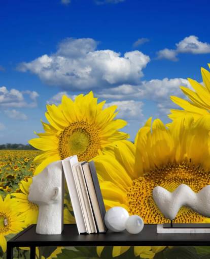 Carta da parati con girasoli gialli Carta da parati con girasoli gialli