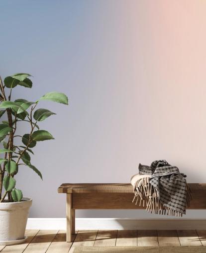 blauwe en roze ombre behangmuurschildering genaamd Blue and Pink Gradient voor slaapkamers en woonkamers