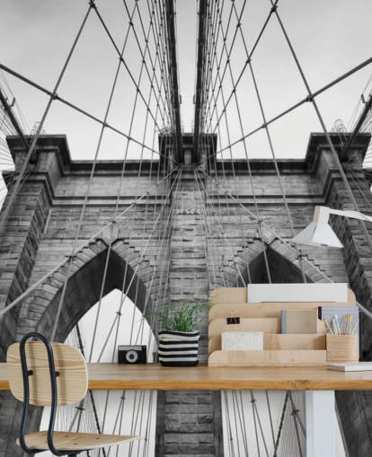 Brooklyn Bridge im Detail Fototapete