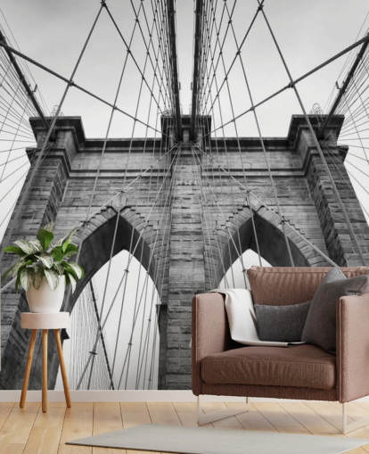 Carta da parati murale con ponte di Brooklyn