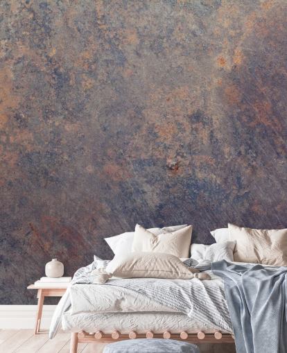 purple custom rust wallpaper mural called Purple Corrosion for kitchens 